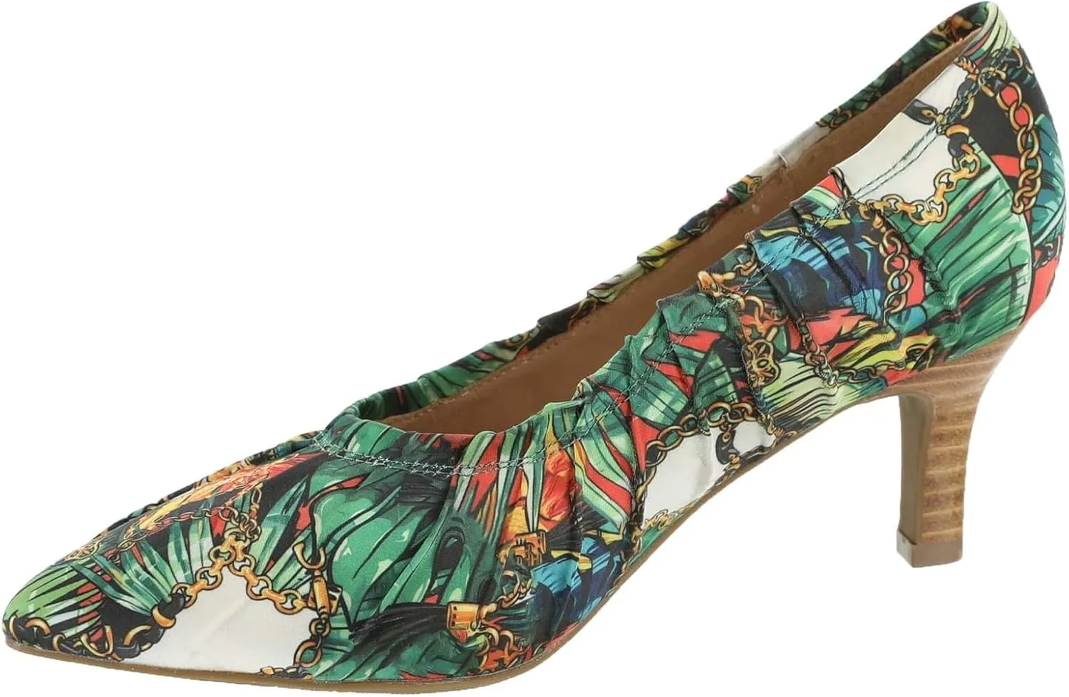 Masseys Women's Bella Pleated Mid Heel Pump