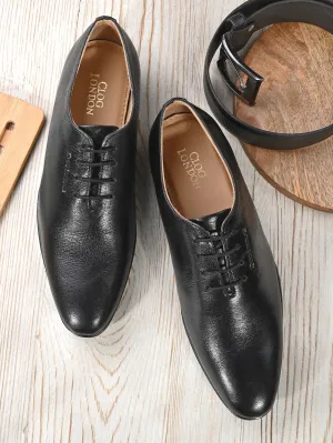 Men Black Derby Shoes