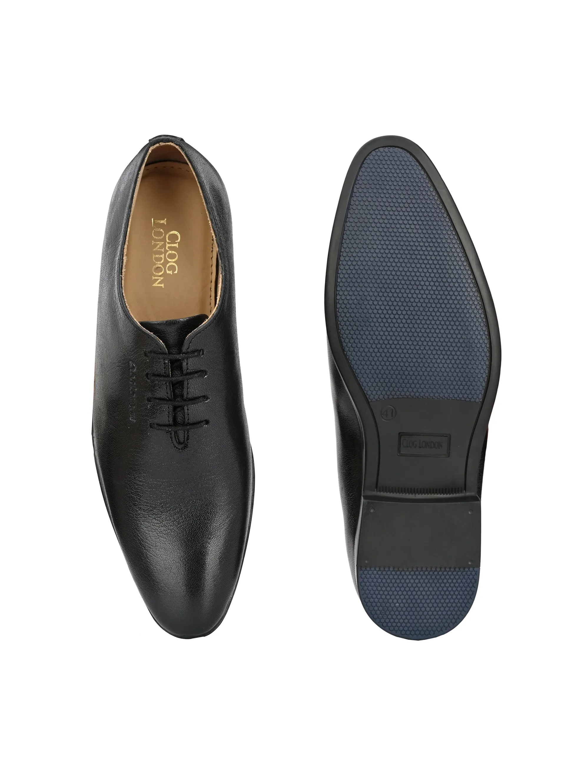 Men Black Derby Shoes