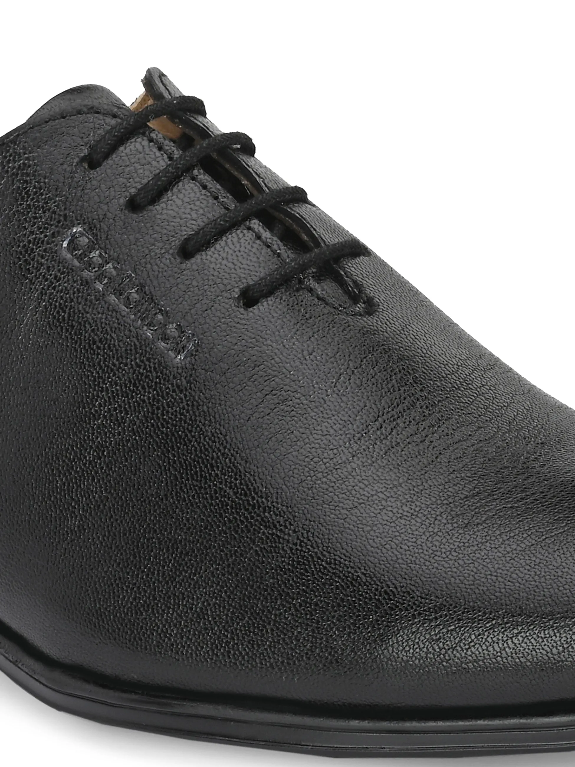 Men Black Derby Shoes
