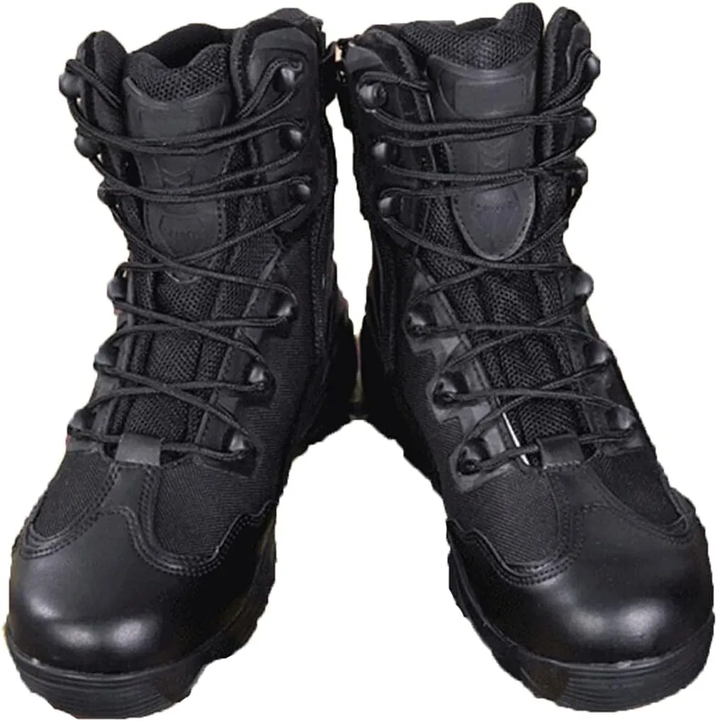 Men Climbing Trekking Hunting Boots, Tactical Military Soldier Boots, Outdoor Camo Mountain Hiking Sneakers Shoes