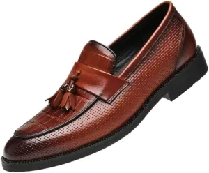 Men's Brogue Oxfords Shoes Mens Dressy Suit Tuxedo Weeding Prom Derby Shoes Height Increasing Non-Slip Softsole Walking Dress Shoes