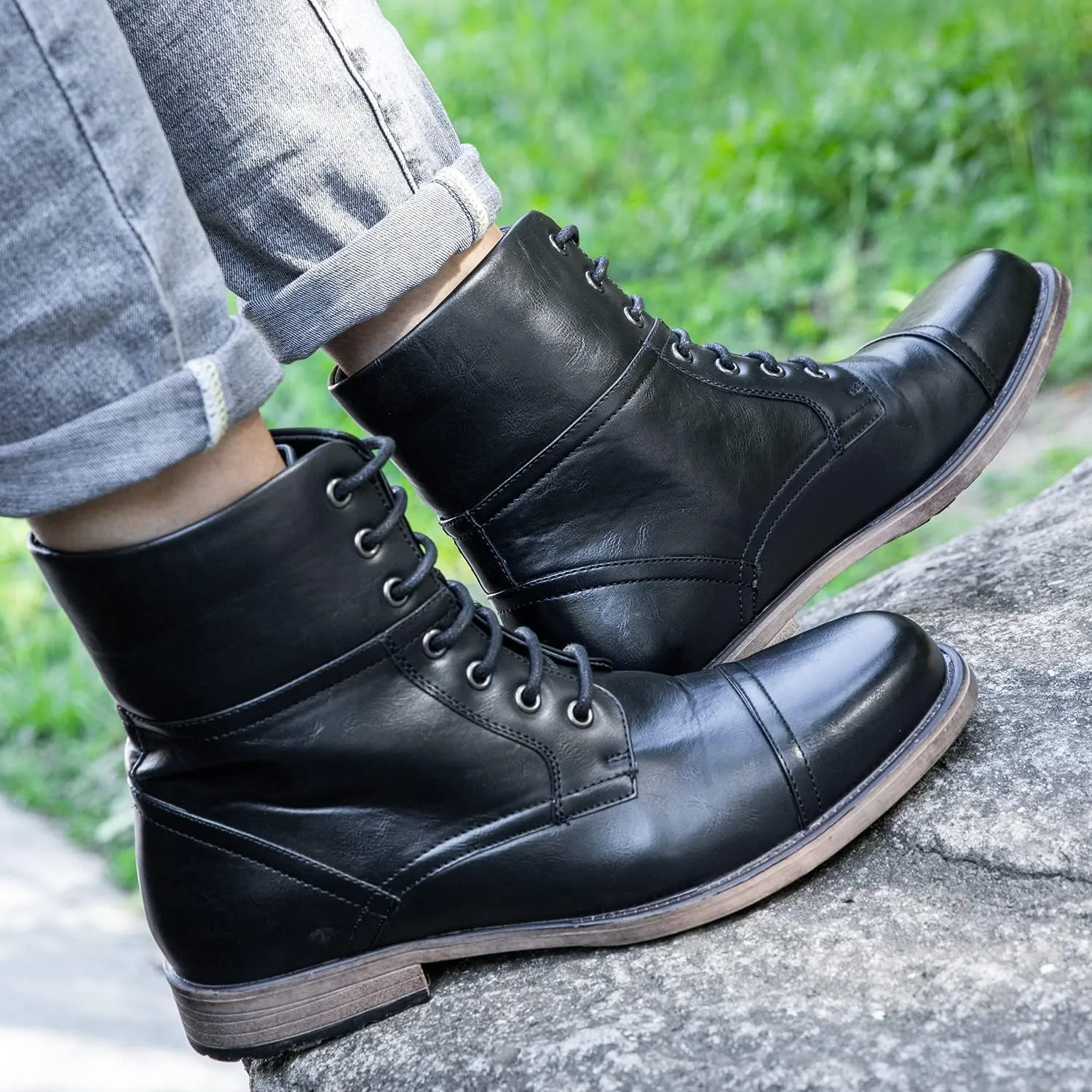 Metrocharm MC310 Men's Lace Up Cap Toe Dress Casual Fashion Oxford Boot