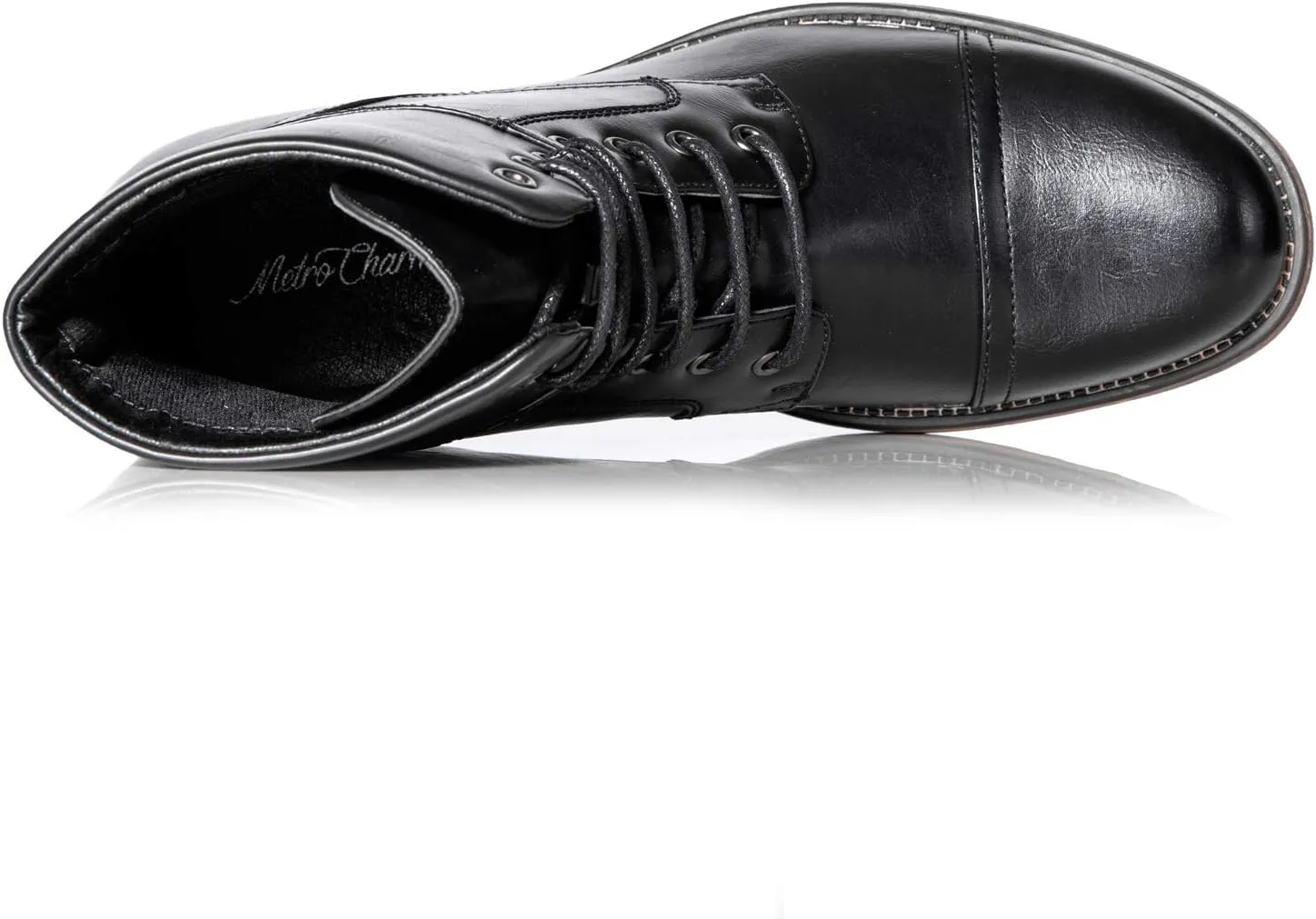 Metrocharm MC310 Men's Lace Up Cap Toe Dress Casual Fashion Oxford Boot