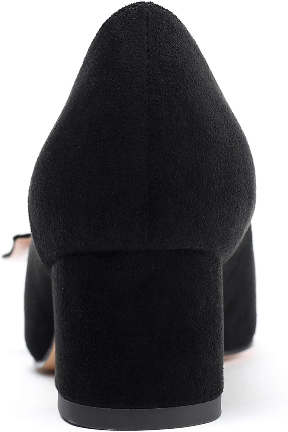 Mettesally Women's Block Heels Chunky Heel Pumps Classic Pointed Toe Slip On Buckle Wedding Office Dress Shoes