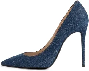 miss left Women Trendy Fashion Closed Pointed Toe Sky High Heel Pumps Slip On Stiletto Heels Shoes for Daily Casually Wear Size 4-16 US