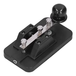 Morse Code Key, CW Trainer with Buzzer, Morse Code Key Telegraph Manual CW Practice Tool Trainer, Voice Prompts During Practice for Beginners, Simple Operation
