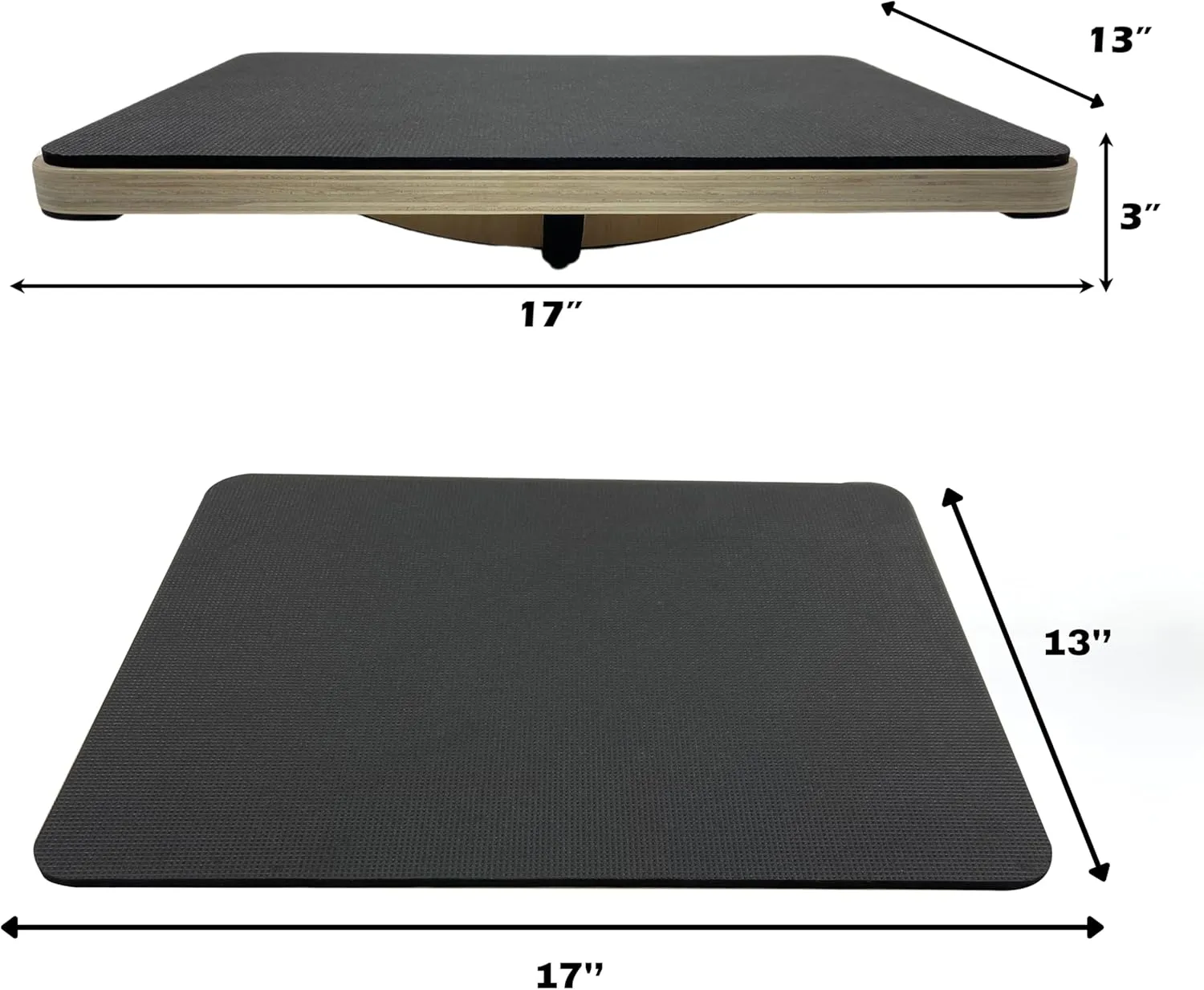 Multi-Optional Wooden Balance Board for all kind of balance tranning, Extra-Large Anti-Slip Wobble, Rocker and Plank Board for Balance and Core Training, Balancing Board for Under Desk