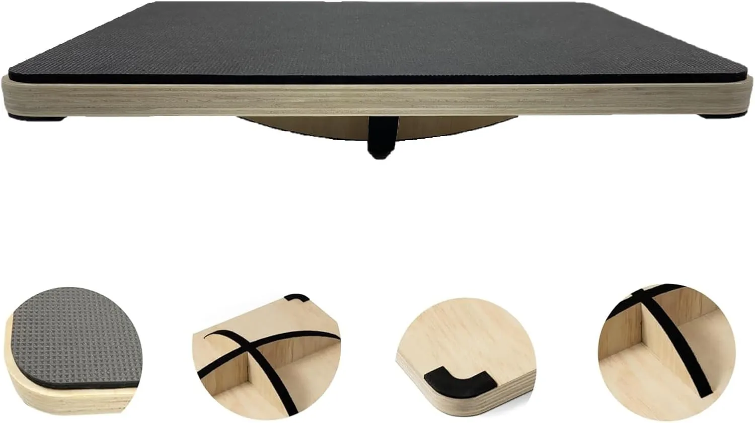 Multi-Optional Wooden Balance Board for all kind of balance tranning, Extra-Large Anti-Slip Wobble, Rocker and Plank Board for Balance and Core Training, Balancing Board for Under Desk