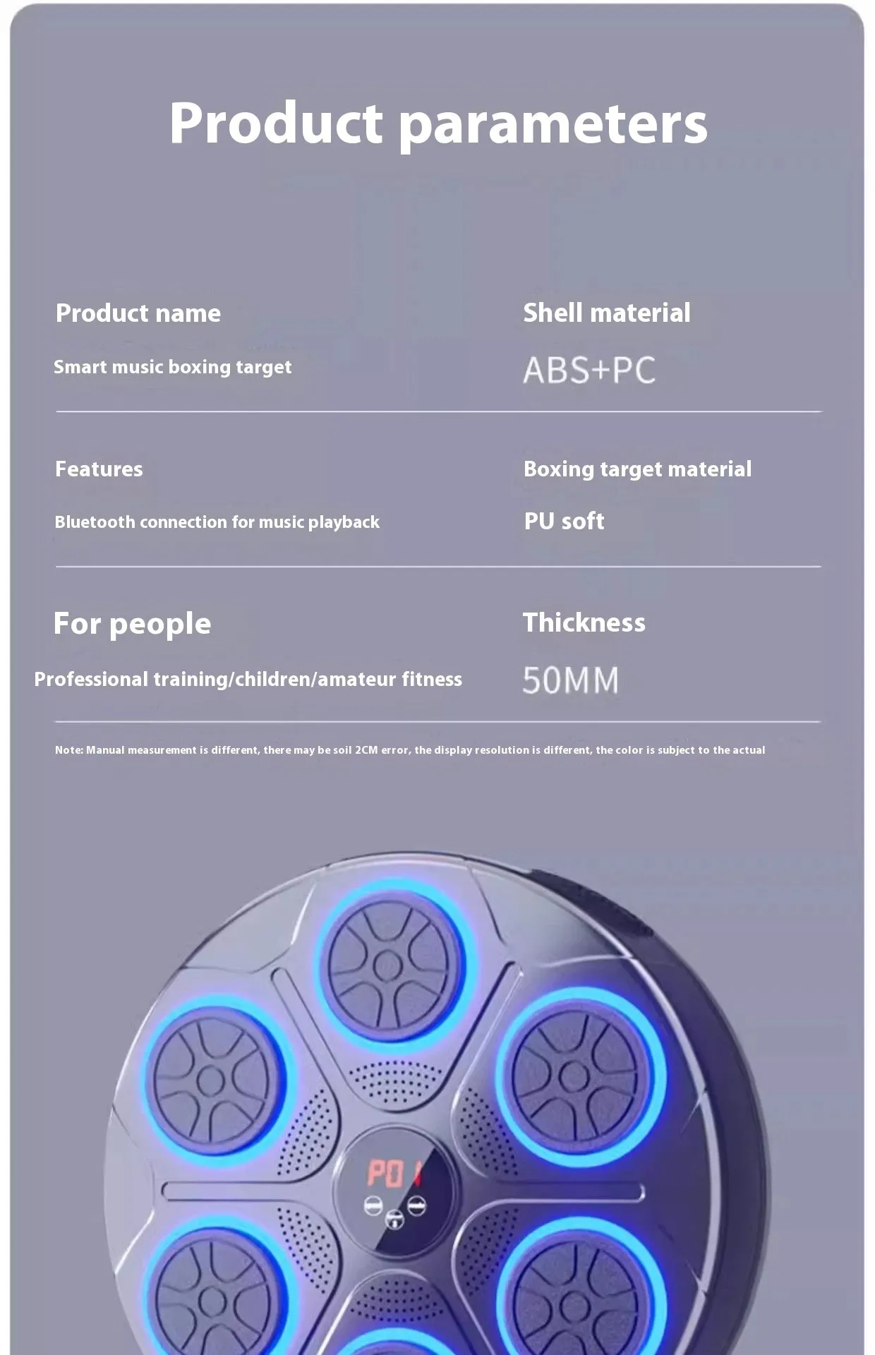 Music Boxing Machine Household With RGB Light Bluetooth