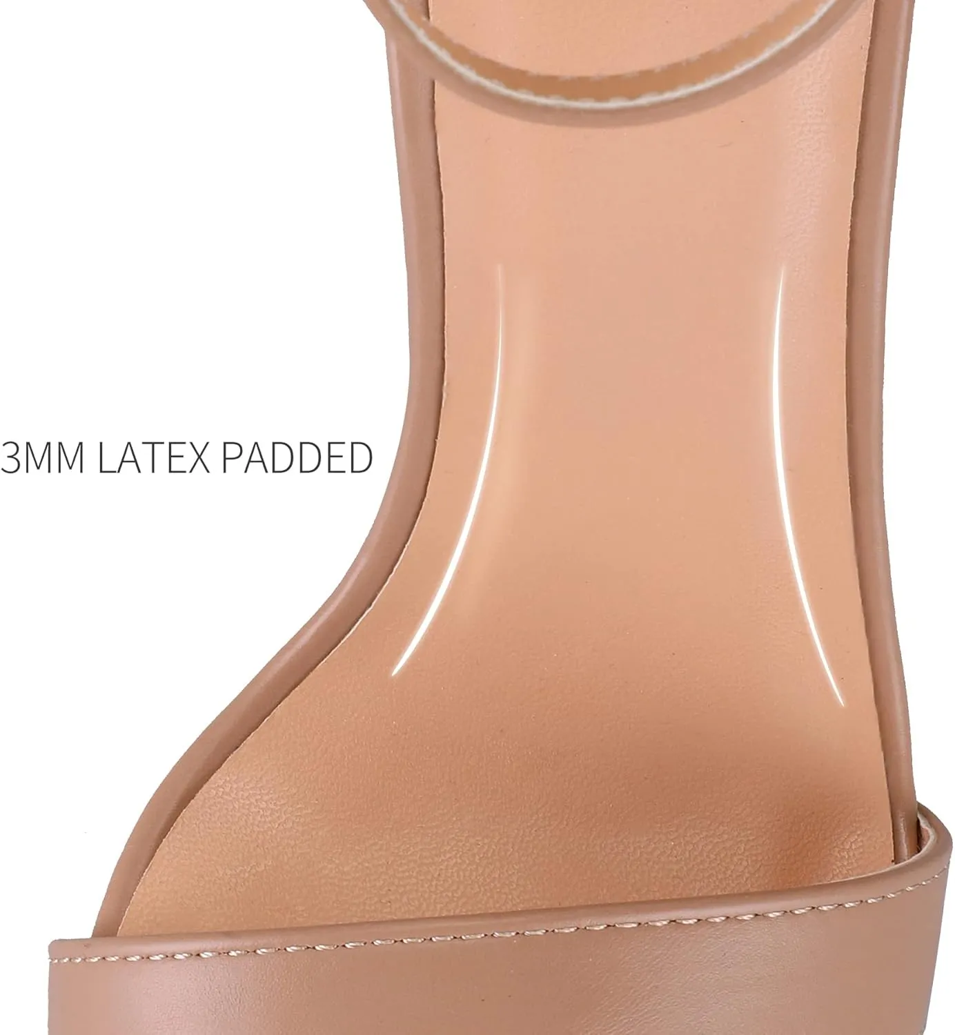 mysoft Women's Chunky Block High Heels Open Toe Ankle Strap Pump Sandals