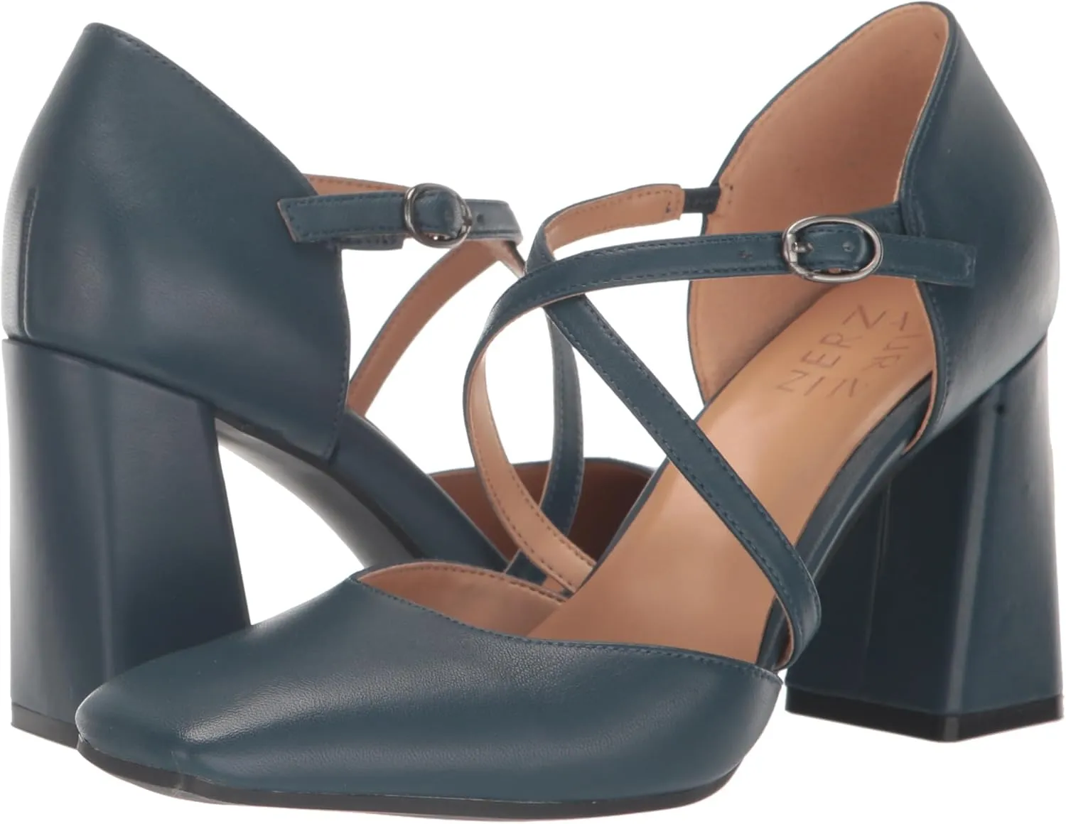 Naturalizer Women's Leesha Strappy Closed Toe Block Heel Pump