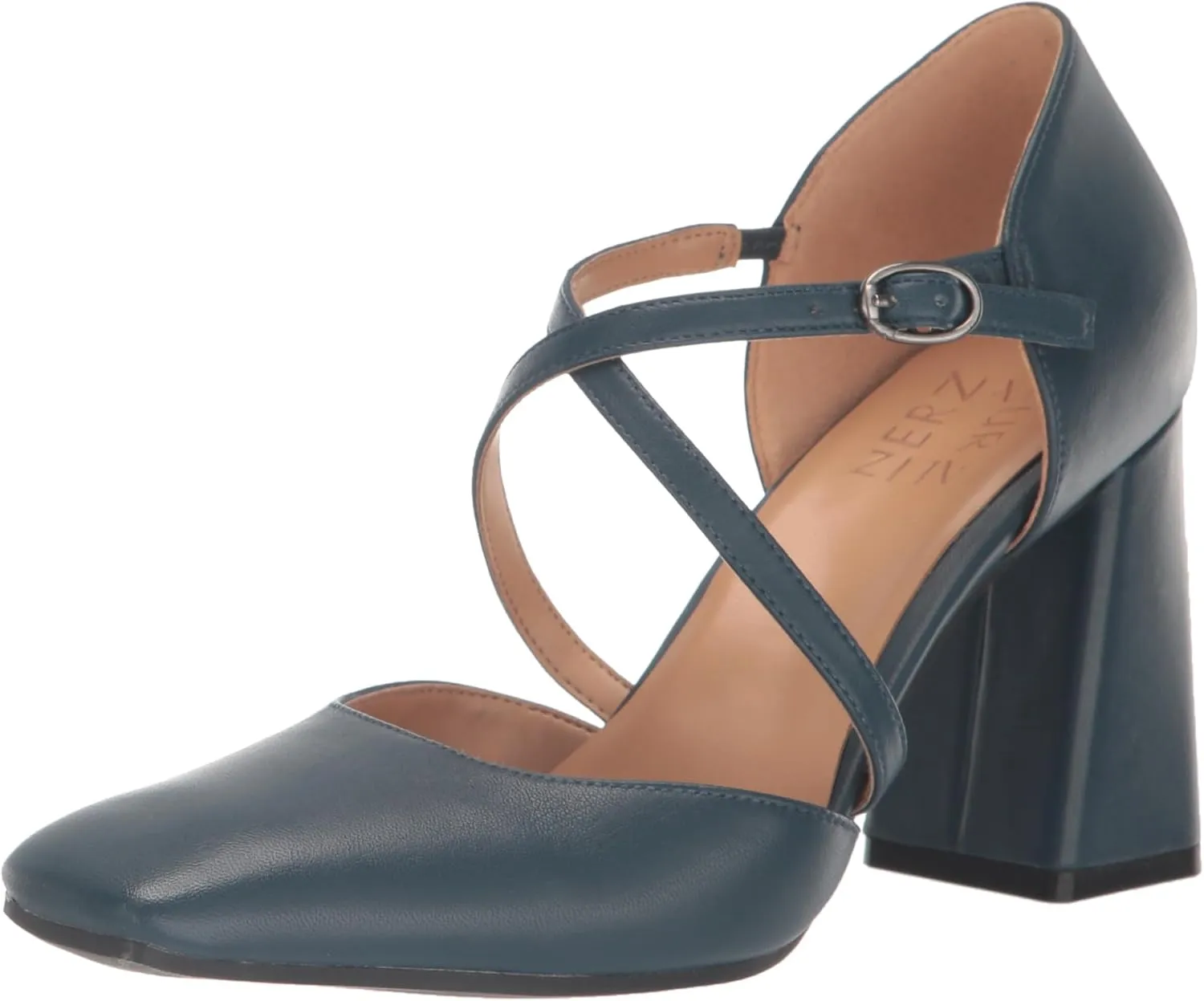 Naturalizer Women's Leesha Strappy Closed Toe Block Heel Pump