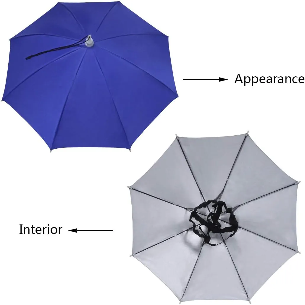 NEW-Vi Umbrella Hat Adult and Kids Folding Cap for Beach Fishing Golf Party Headwear