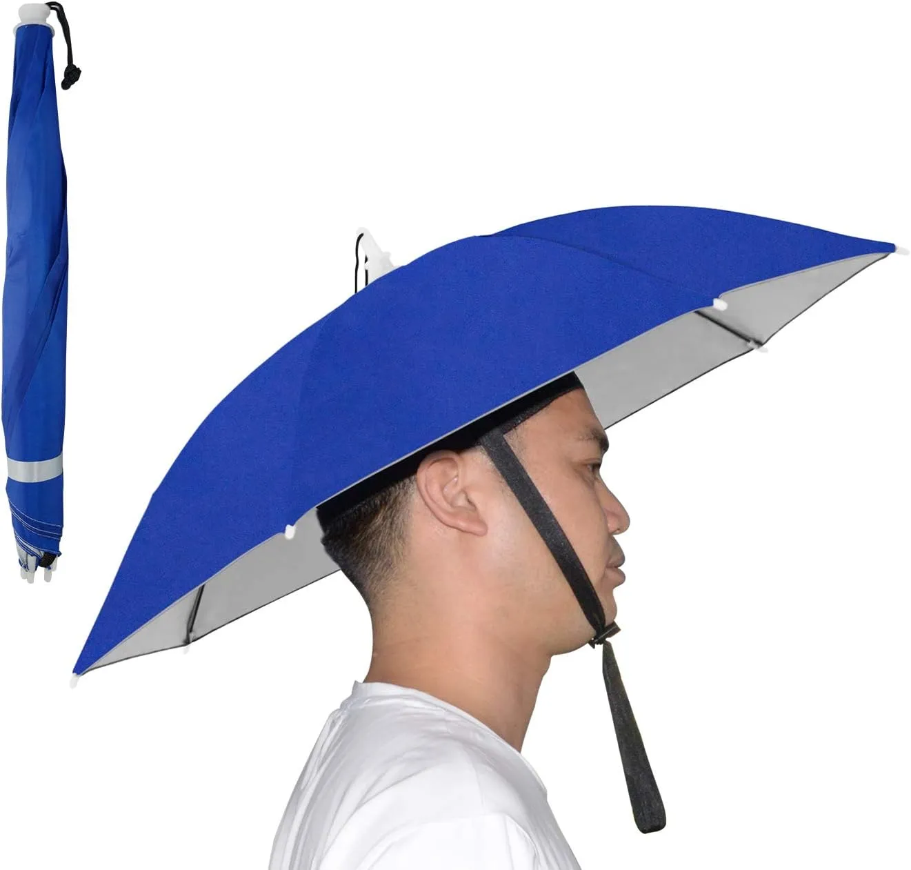 NEW-Vi Umbrella Hat Adult and Kids Folding Cap for Beach Fishing Golf Party Headwear