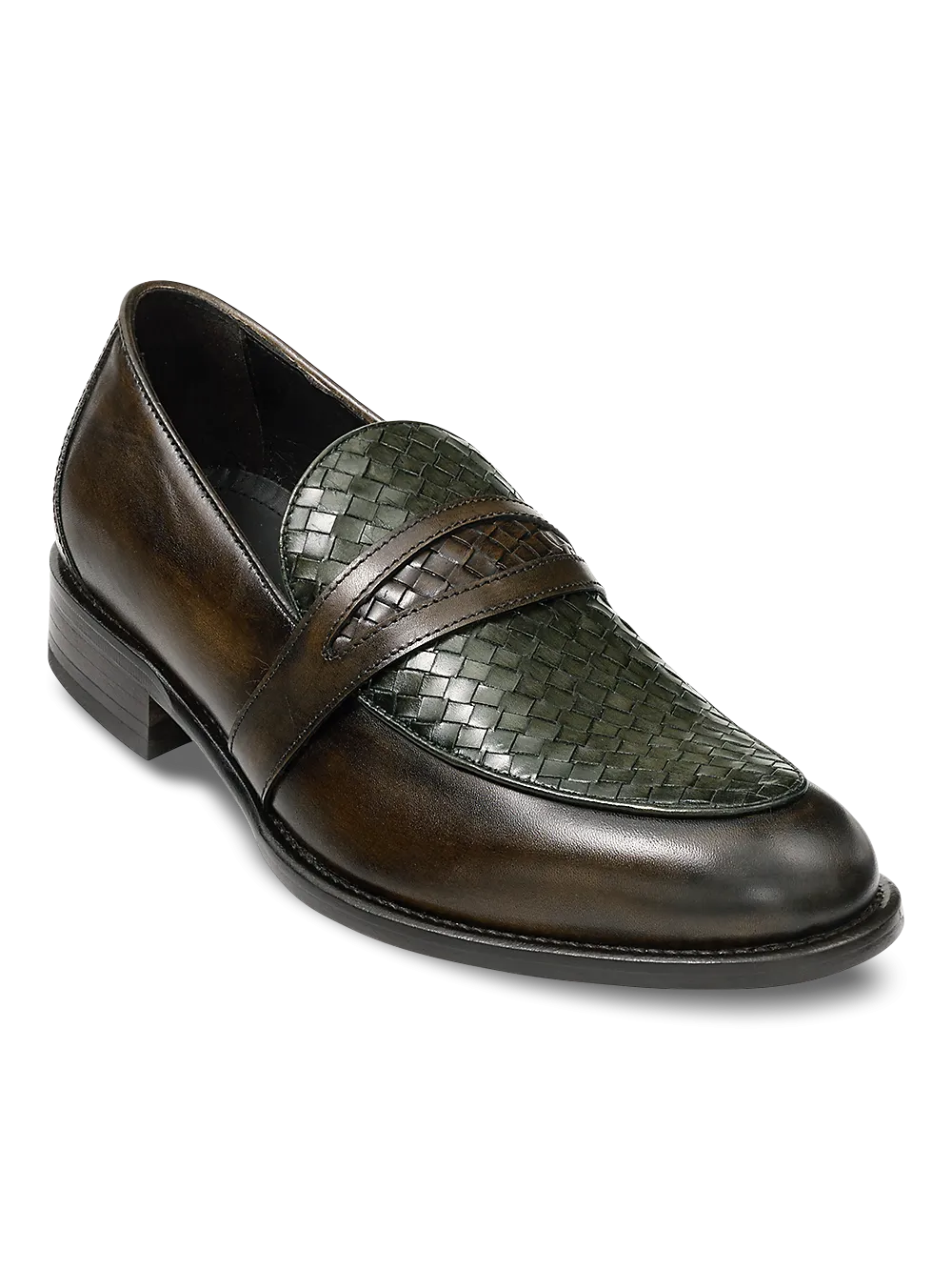 Owen Penny Loafer - Brown/olive