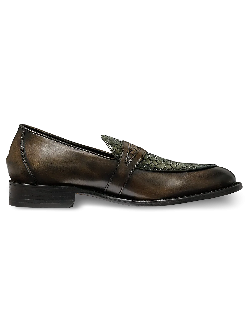 Owen Penny Loafer - Brown/olive