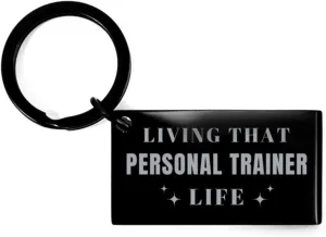 Personal Trainer Keyring Gifts for Personal Trainer Student, Living That Personal Trainer Life Jokes Funny, Sarcasm Gifts for Friends, Coworkers Personal Trainer Graduation Birthday Christmas Gifts