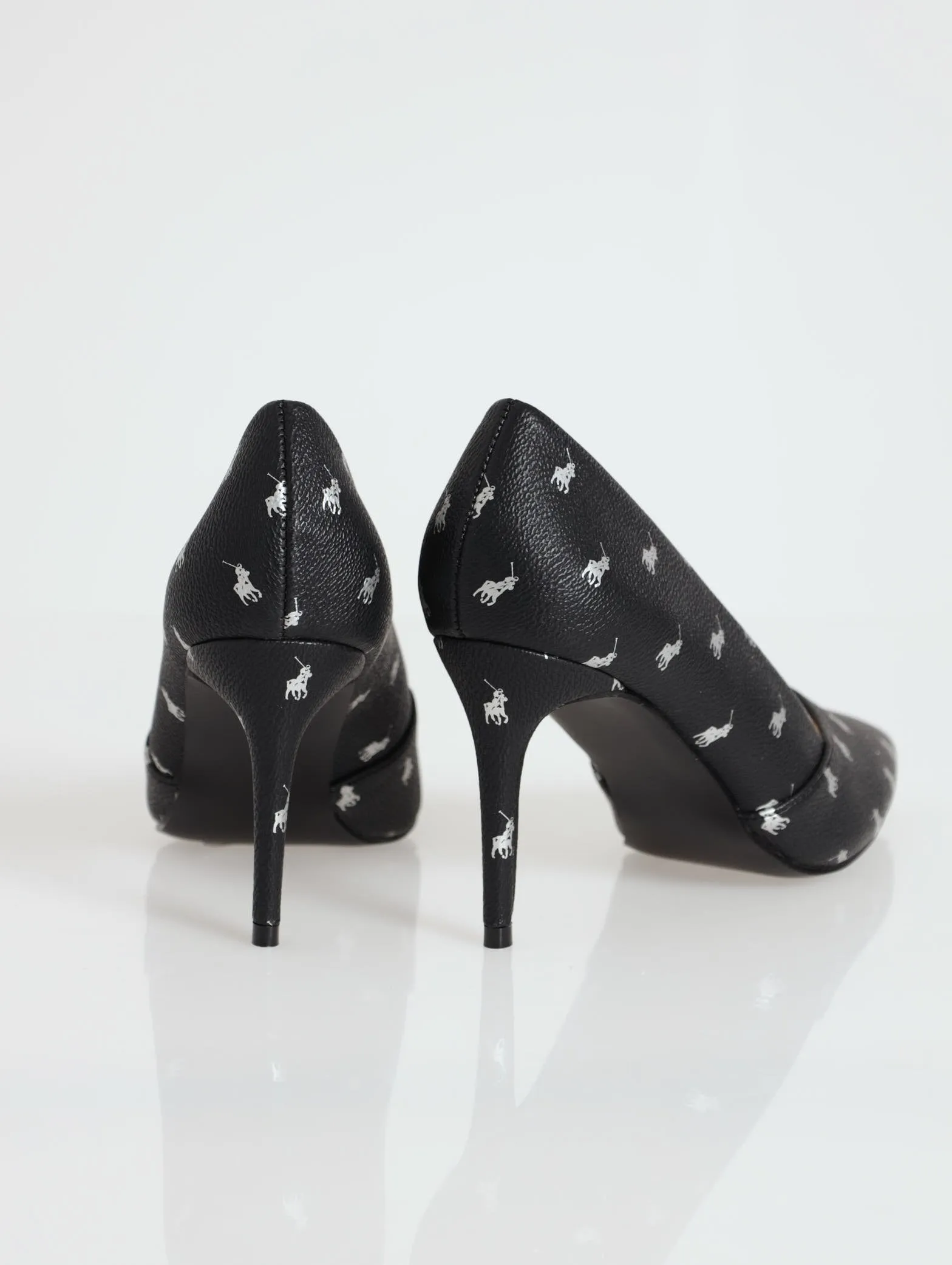 Pointed Toe Monogram Pump - Black
