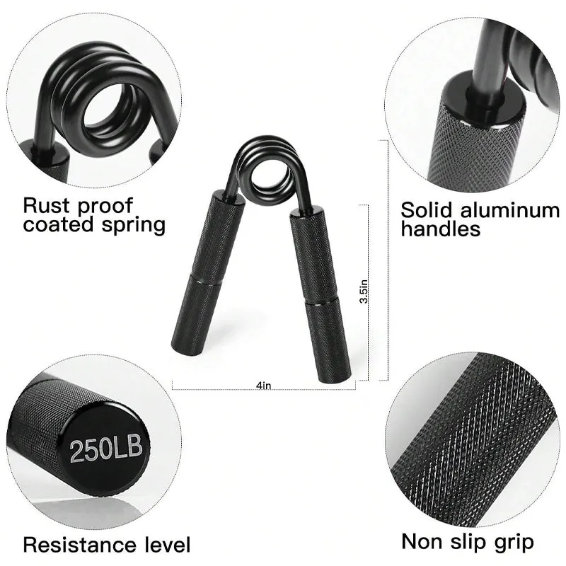 Premium Metal Hand Gripper – 50LB-350LB Adjustable Finger Exerciser for Grip Strength, Muscle Arms Trainer, Wrist Recovery Gym Equipment