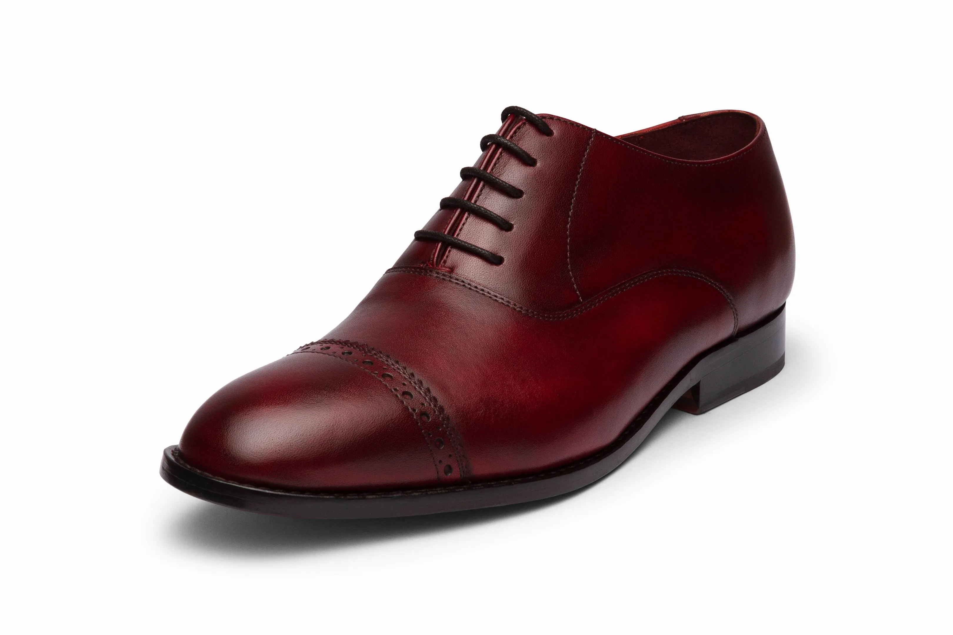 Quarter Brogue Oxford - Dark Oxblood