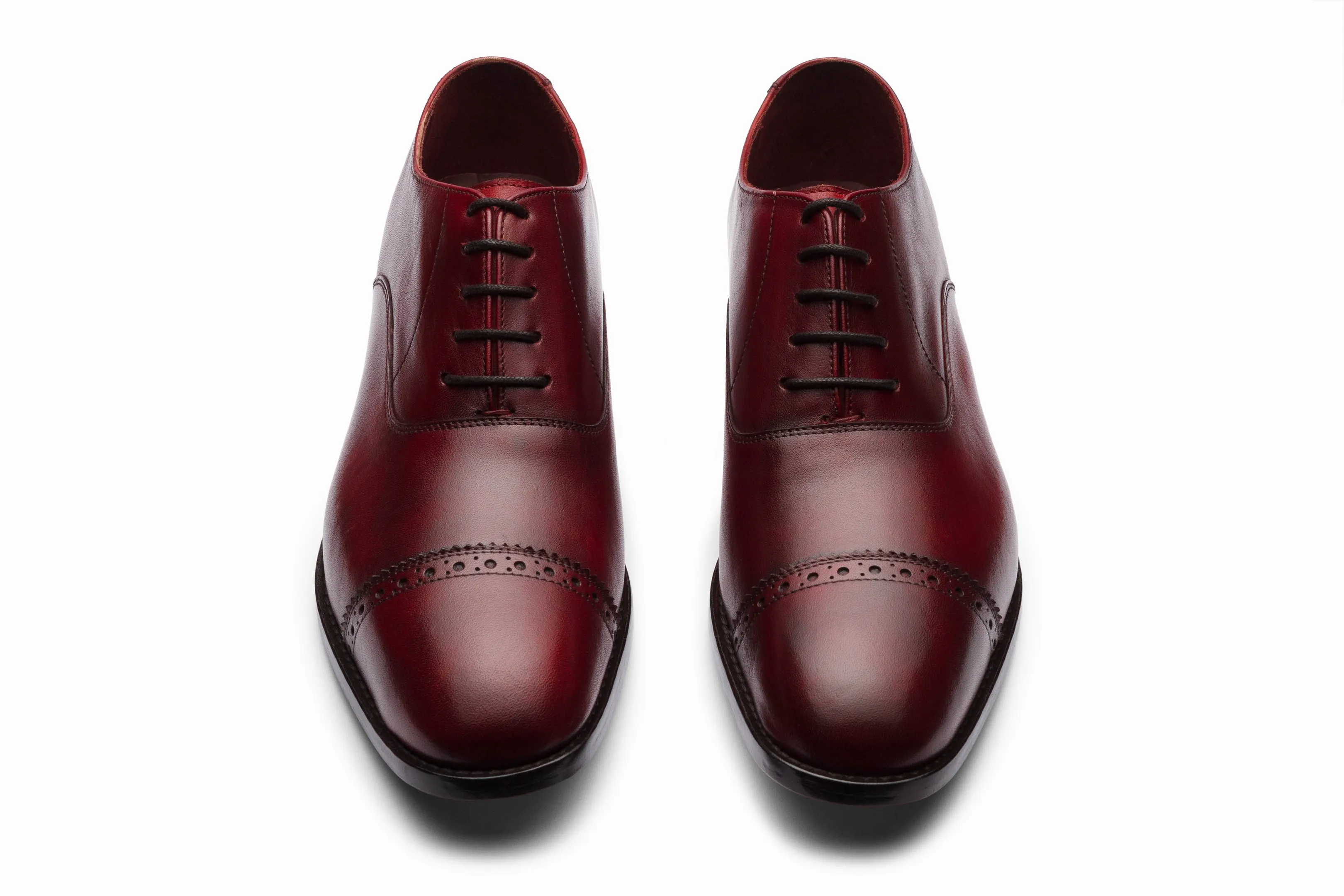 Quarter Brogue Oxford - Dark Oxblood