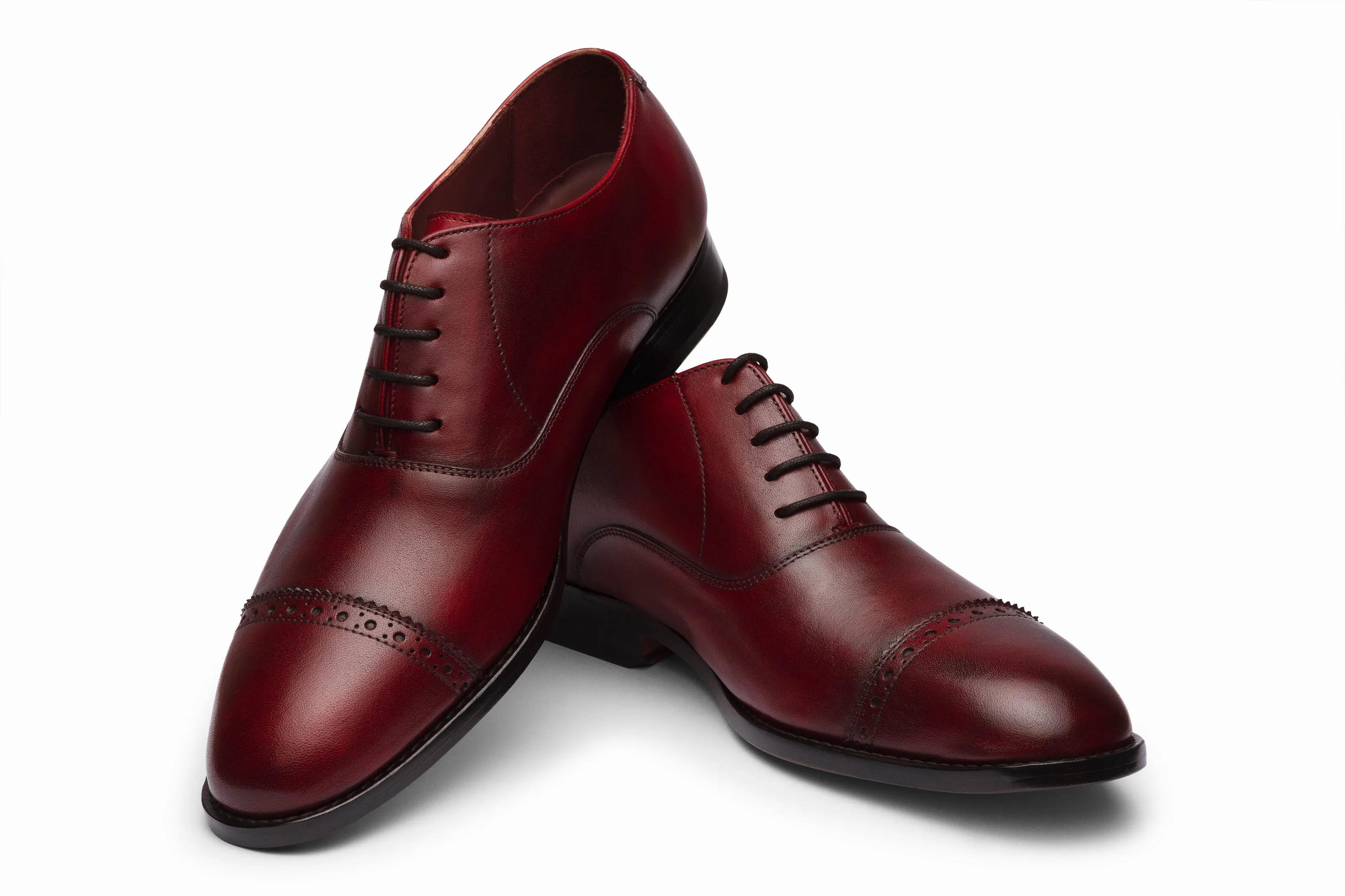 Quarter Brogue Oxford - Dark Oxblood