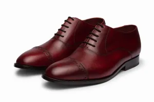 Quarter Brogue Oxford - Dark Oxblood