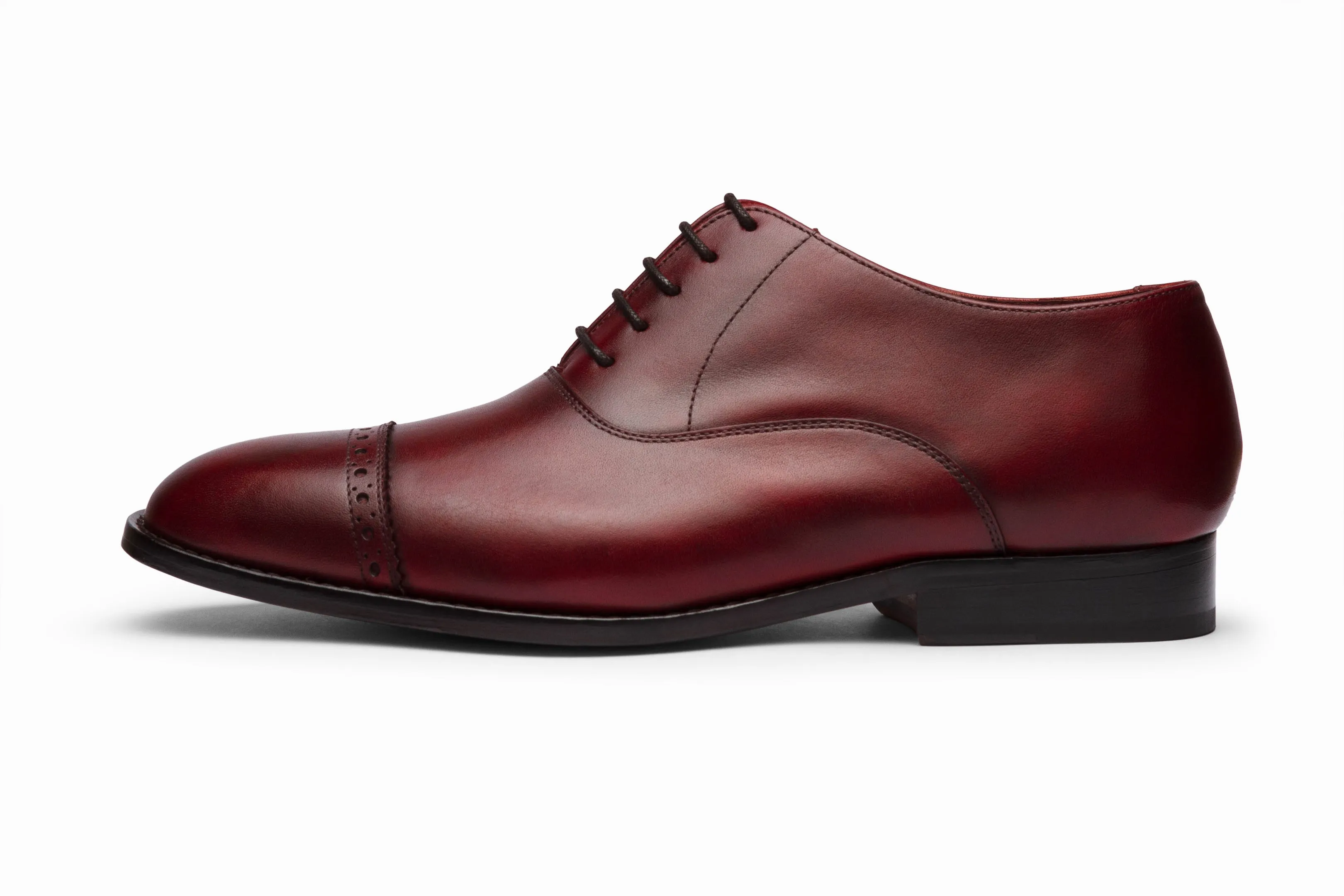 Quarter Brogue Oxford - Dark Oxblood
