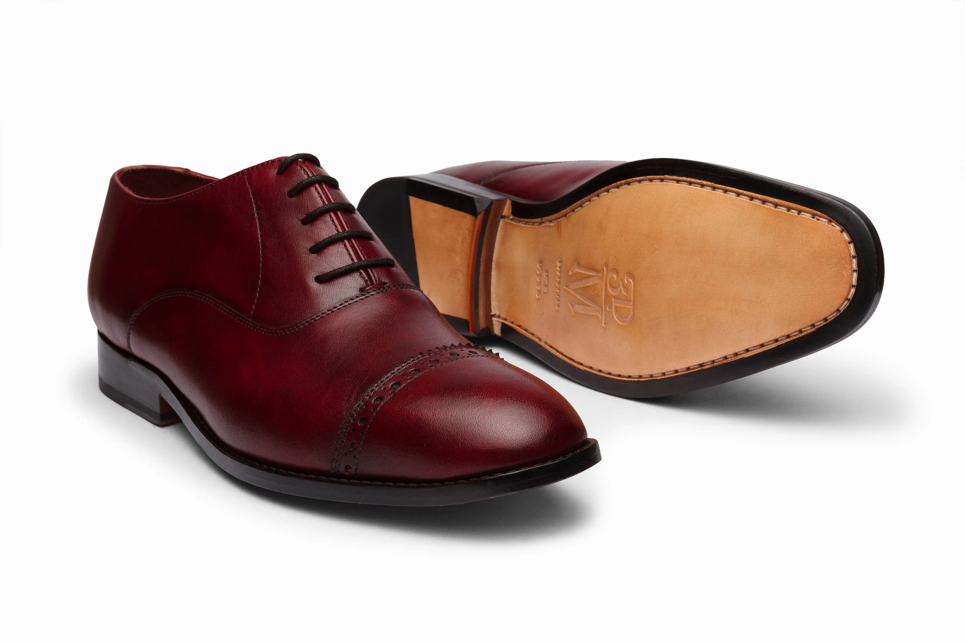 Quarter Brogue Oxford - Dark Oxblood