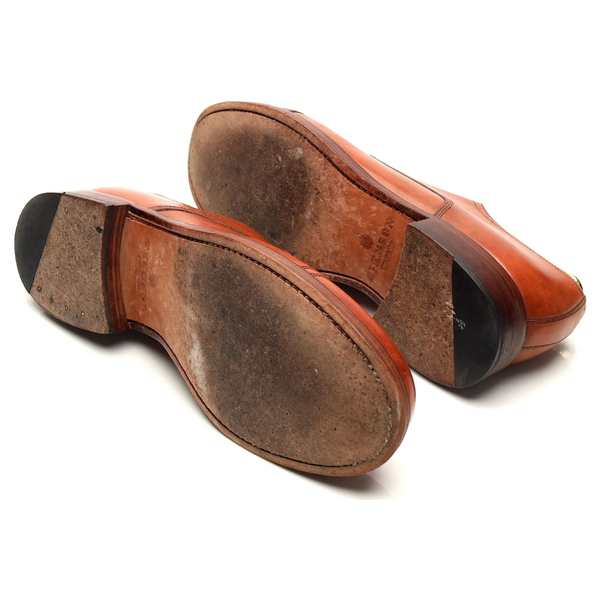 'Rhys' Tan Brown Leather Derby UK 8 F