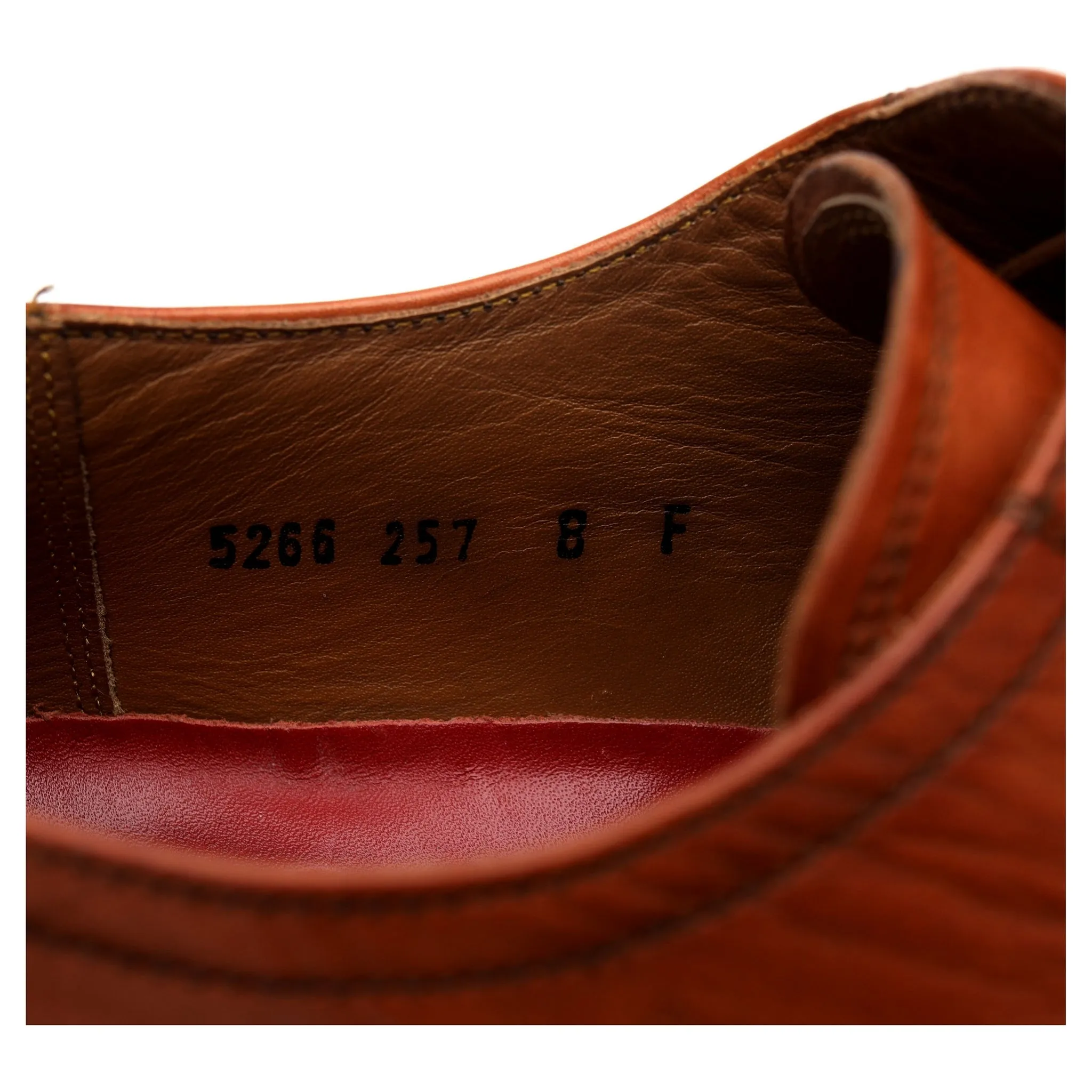 'Rhys' Tan Brown Leather Derby UK 8 F