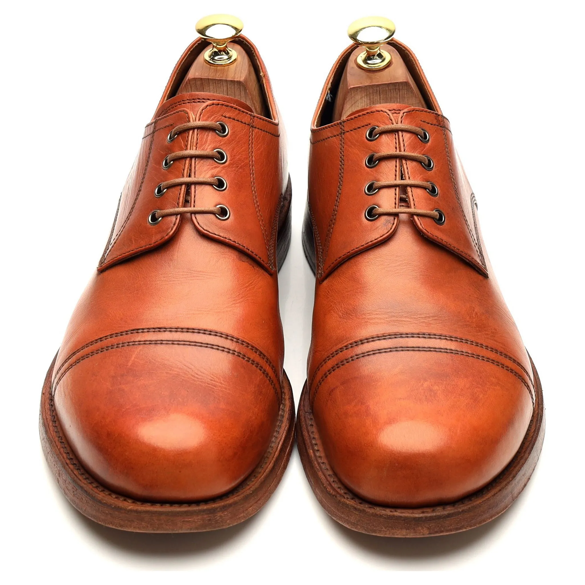 'Rhys' Tan Brown Leather Derby UK 8 F