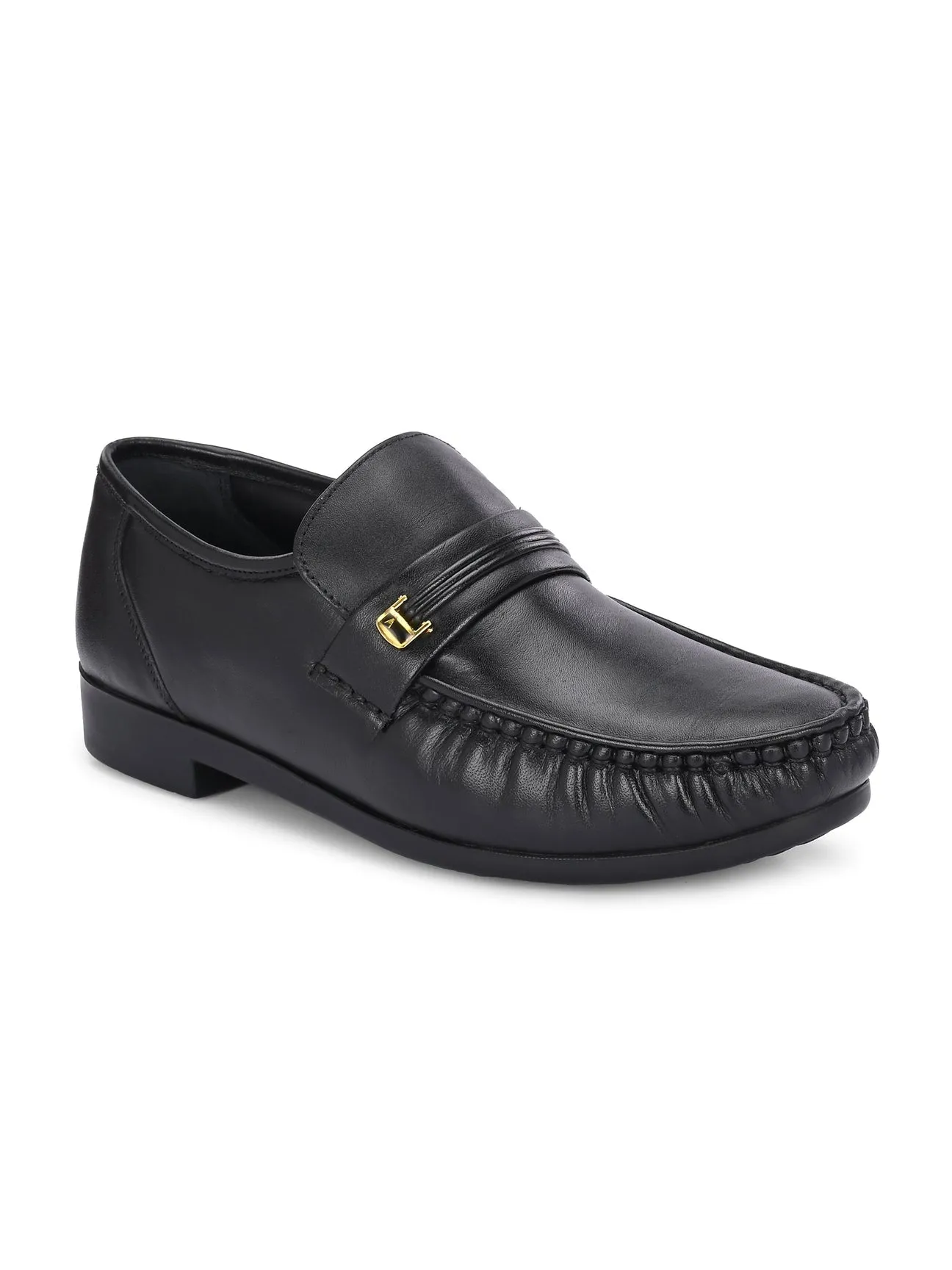 Richard Black Leather Formal Cushion Loafers