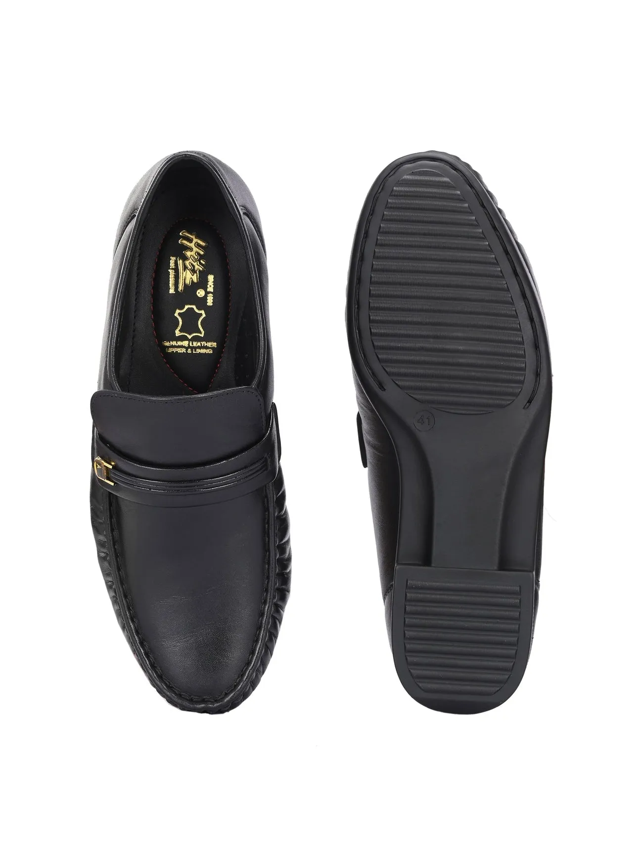 Richard Black Leather Formal Cushion Loafers