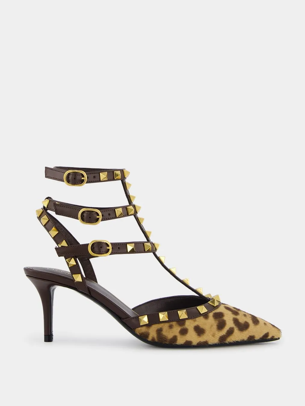 Rockstud Caged Leather Pump 65mm