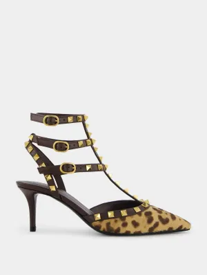 Rockstud Caged Leather Pump 65mm