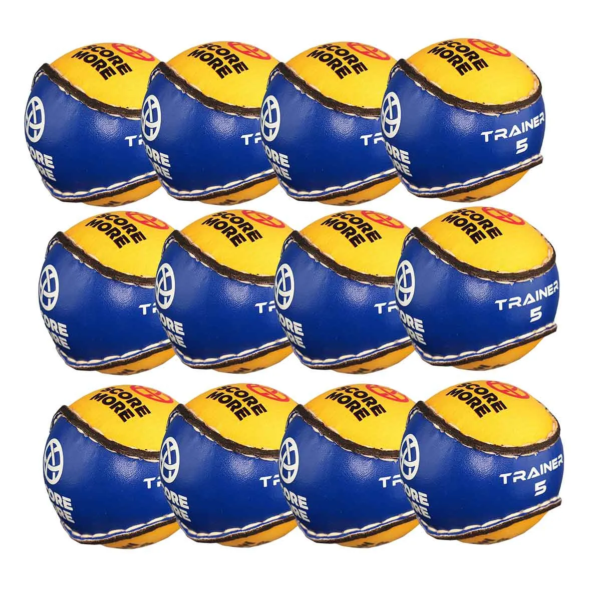 Score More Training Sliotar Size 5 Blue & Yellow Pack of 12