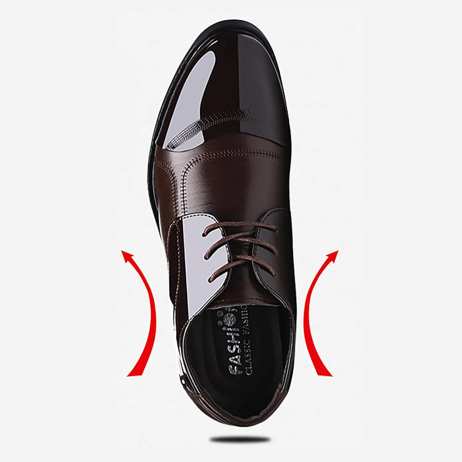 Semi Formal Shoes Men Without Laces High Rise Men's Lacquer Leather British Splice Business Casual Shoes Gentlemen's Leather Shoes Oxfords Shoes for Men Formal