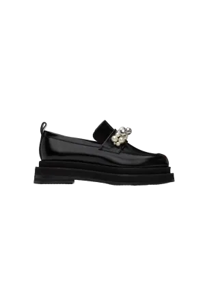 Simone Rocha Beaded Bell Charm Heart Toe Platform Loafers