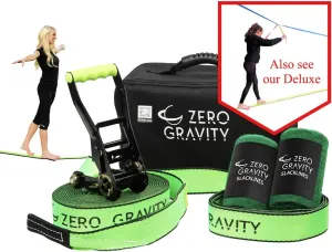 Slackline Kit | Carry Storage Bag | Tree Bark Protectors | Tight Rope Slack Lines for Backyard, Park, Camping | Gift Kids, Children, Adults, Christmas, Fathers, Mothers, Yoga, RV, Core Strength
