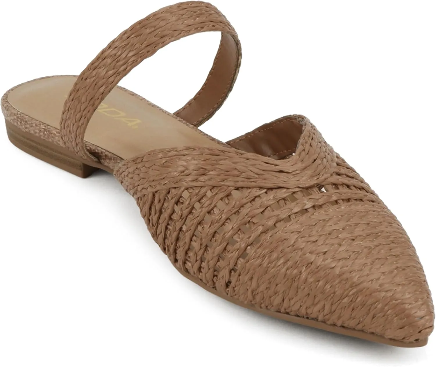 Soda Eladio ~ Women Pointed Toe Geometric Cut Slip-On Pumps