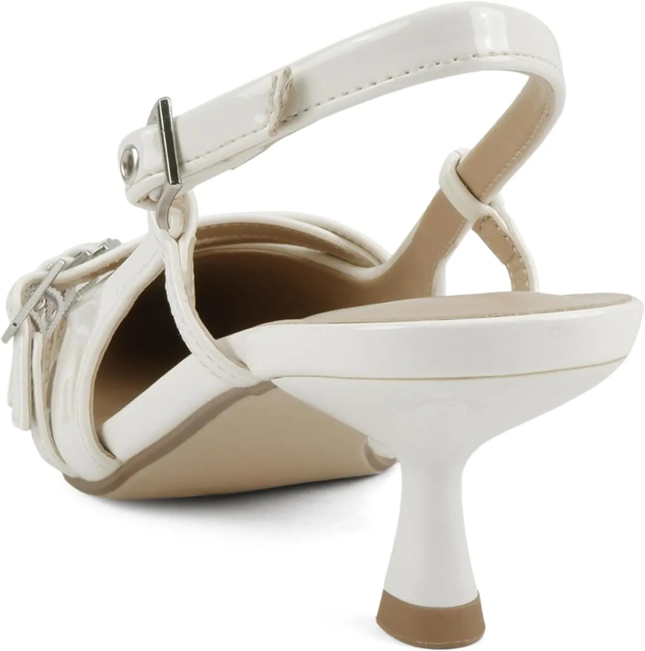 Soda Expo ~ Women Pointed Toe Multi-Strap Kitten Heel Dress Pumps
