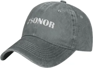 Sonor Drumsdistressed Baseball Cap Solid Color Adjustable Vintage Unisex Versatile Washed Dad Hat