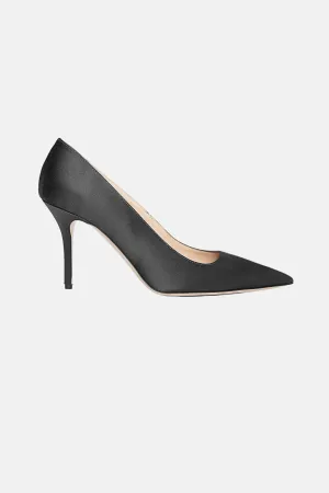 Sophia Heel In Black Satin