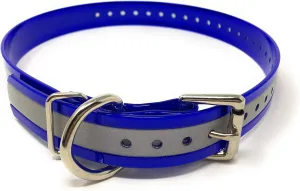 Sparky PetCo 3/4" Roller Buckle High Flex Reflective Waterproof Dog Strap (Reflective Blue)