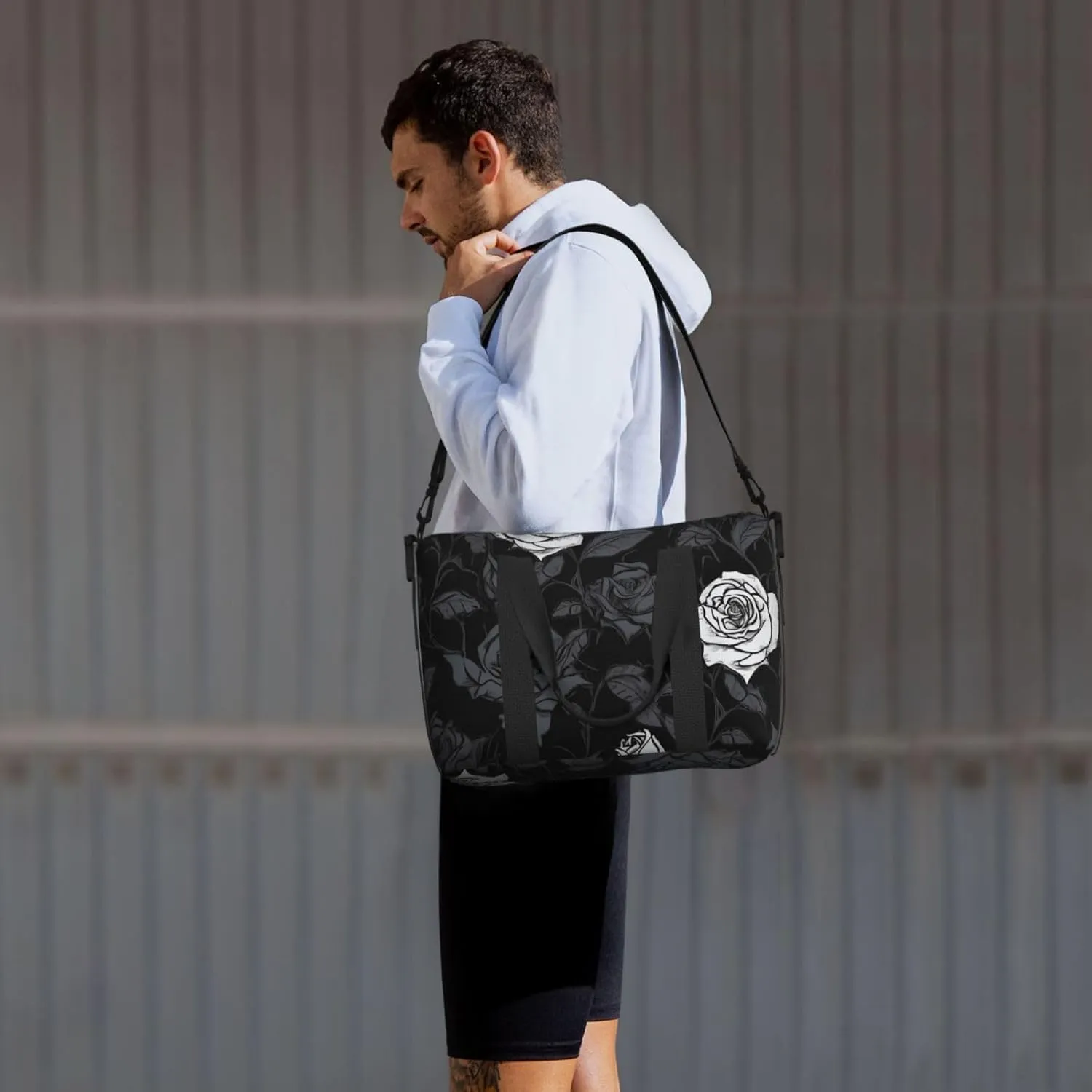 Sports Gym Bag for Women Men Travel Duffel Bag Tote Rose gothic Weekender Bag Canvas Carry on Overnight Bag for Travel Swimming Fitness Workout Sports Duffle Bag
