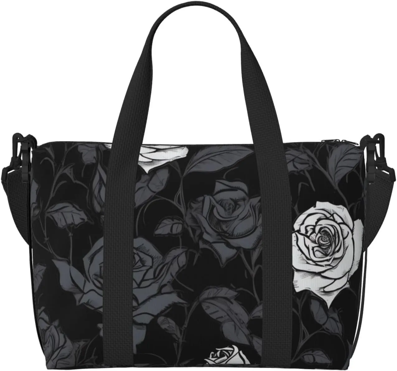 Sports Gym Bag for Women Men Travel Duffel Bag Tote Rose gothic Weekender Bag Canvas Carry on Overnight Bag for Travel Swimming Fitness Workout Sports Duffle Bag