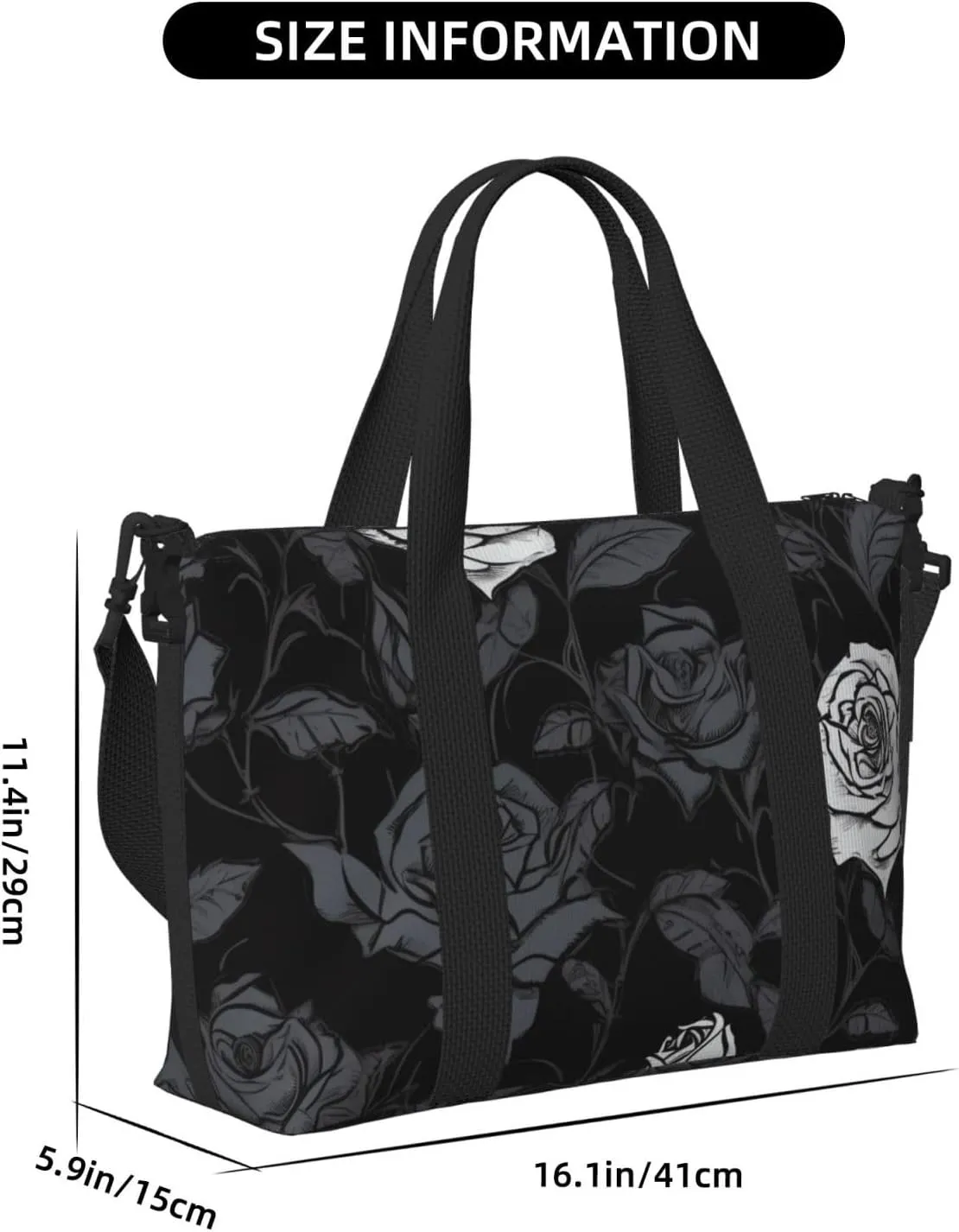 Sports Gym Bag for Women Men Travel Duffel Bag Tote Rose gothic Weekender Bag Canvas Carry on Overnight Bag for Travel Swimming Fitness Workout Sports Duffle Bag