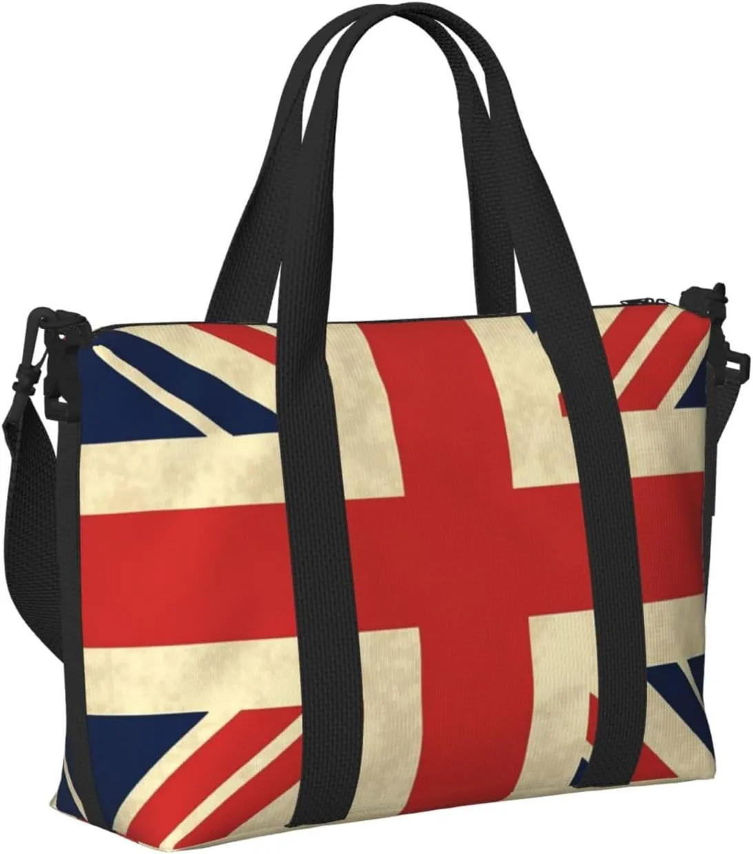 Sports Gym Bag for Women Men Travel Duffel Bag Tote UK Flag Weekender Bag Canvas Carry on Overnight Bag for Travel Swimming Fitness Workout Sports Duffle Bag
